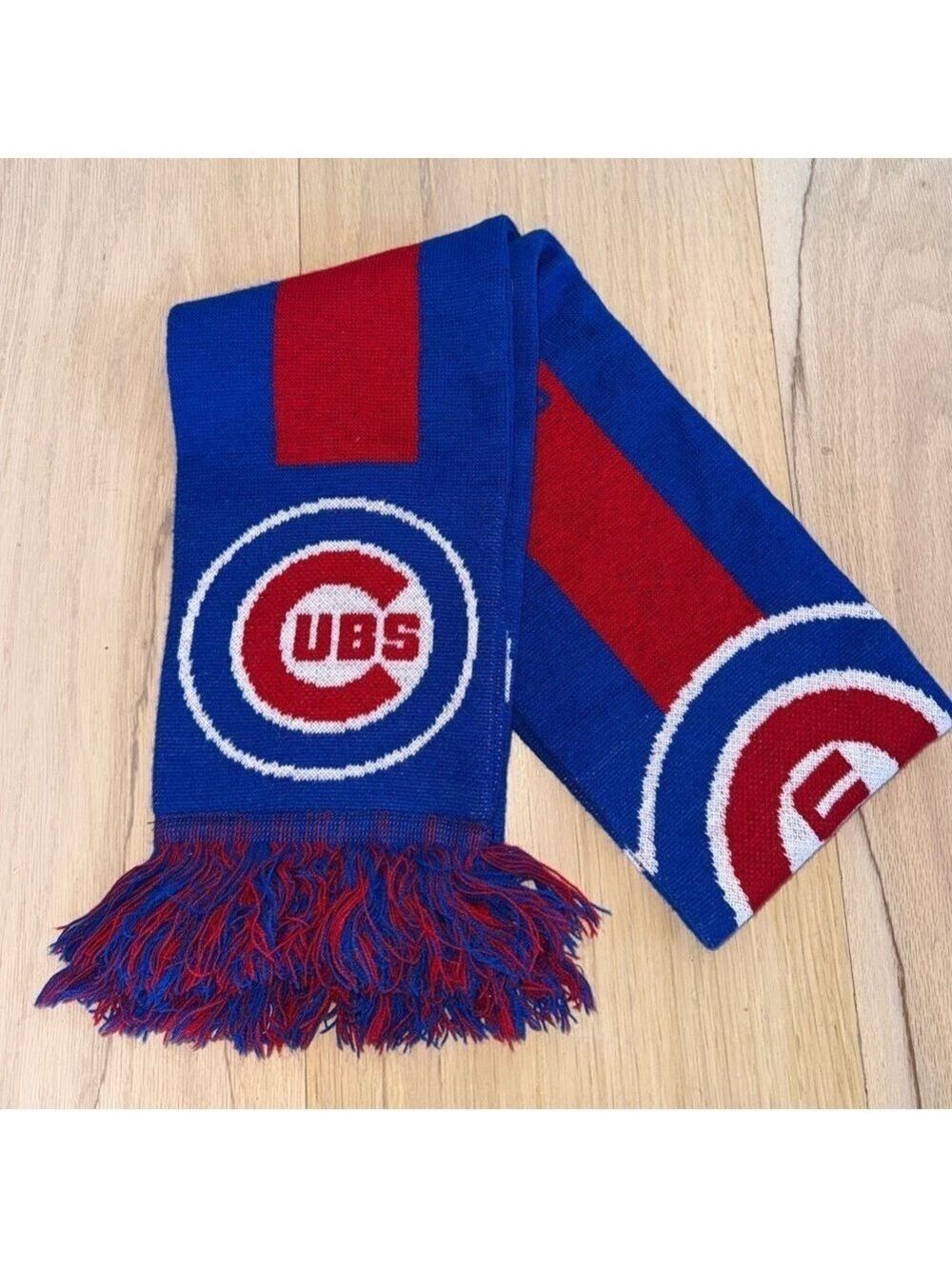 Vintage Chicago Cubs Blue And Red Scarf